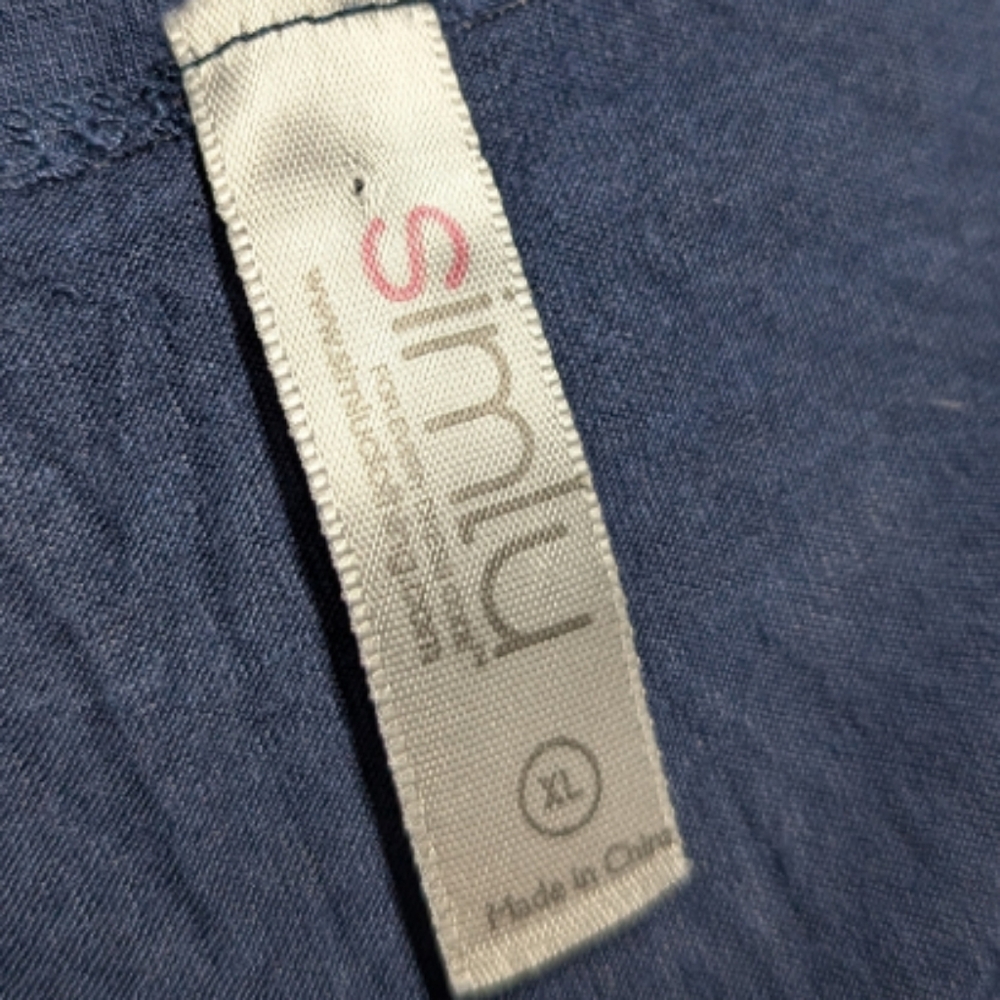Simlu Women’s Blue Dolman Sleeve Top Size XL 💙 - Picture 5 of 10